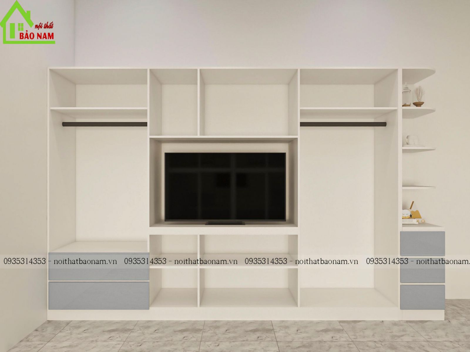 Tủ quần áo cánh acrylic an cường hiện đại, giá rẻ