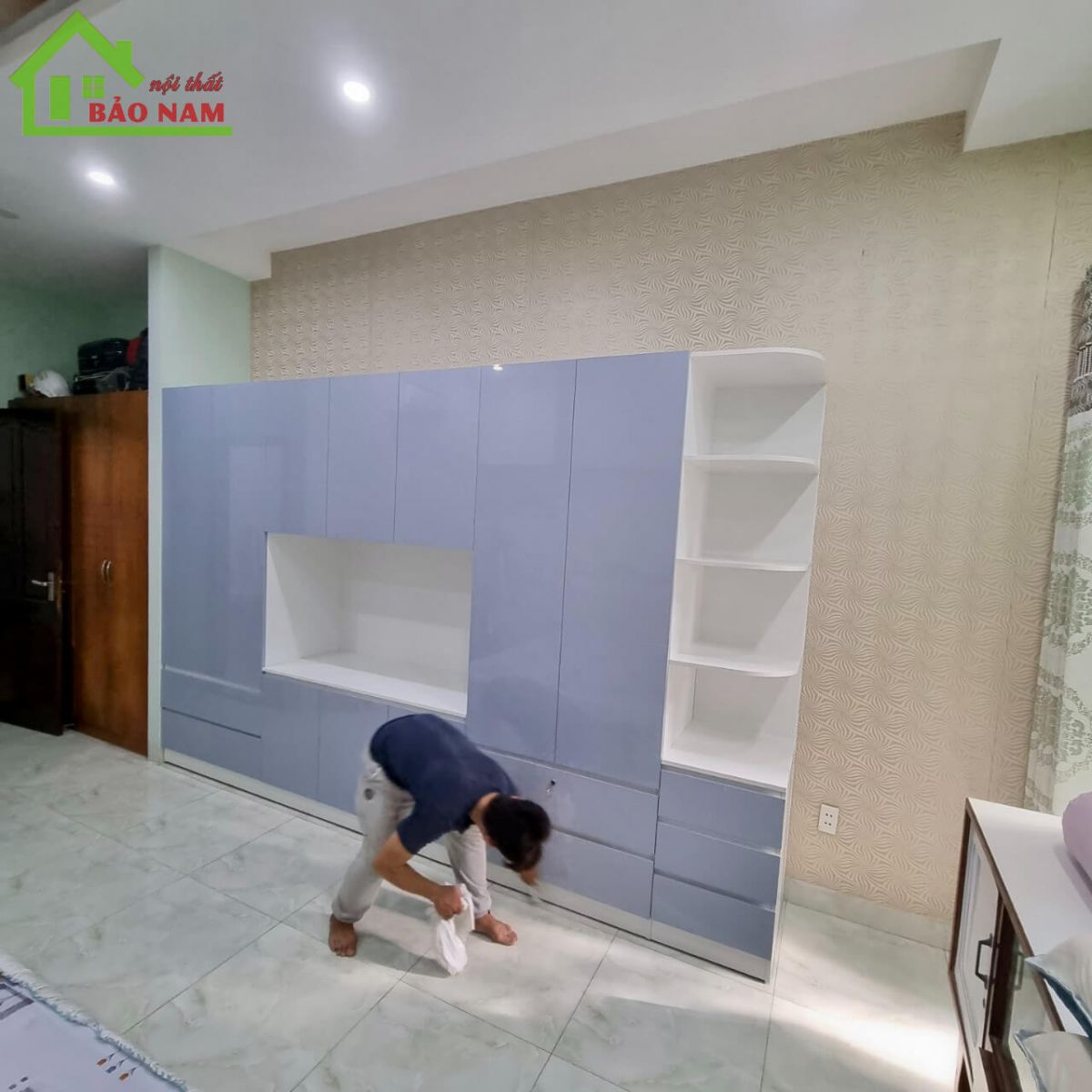 Tủ quần áo cánh acrylic an cường hiện đại, giá rẻ