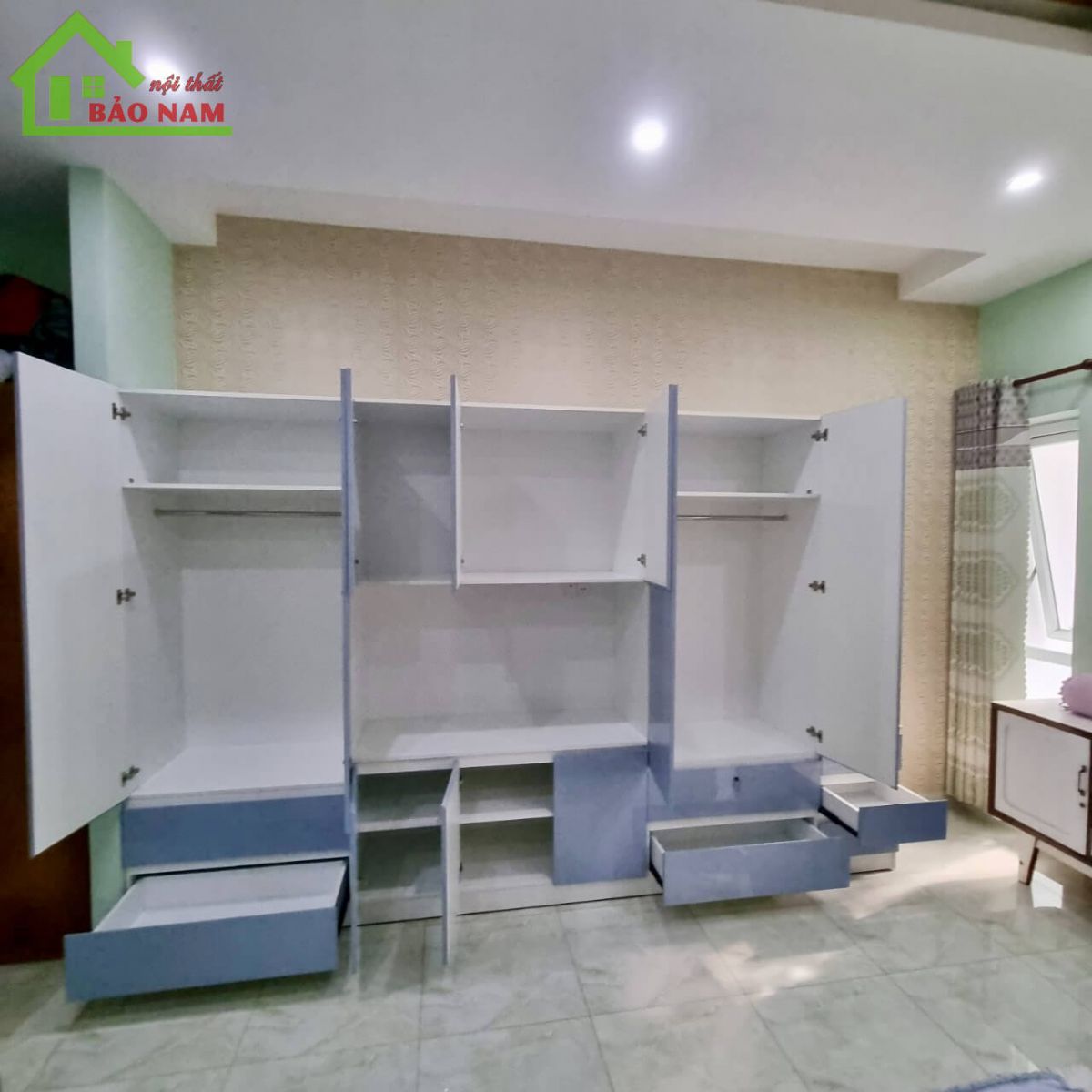 Tủ quần áo cánh acrylic an cường hiện đại, giá rẻ