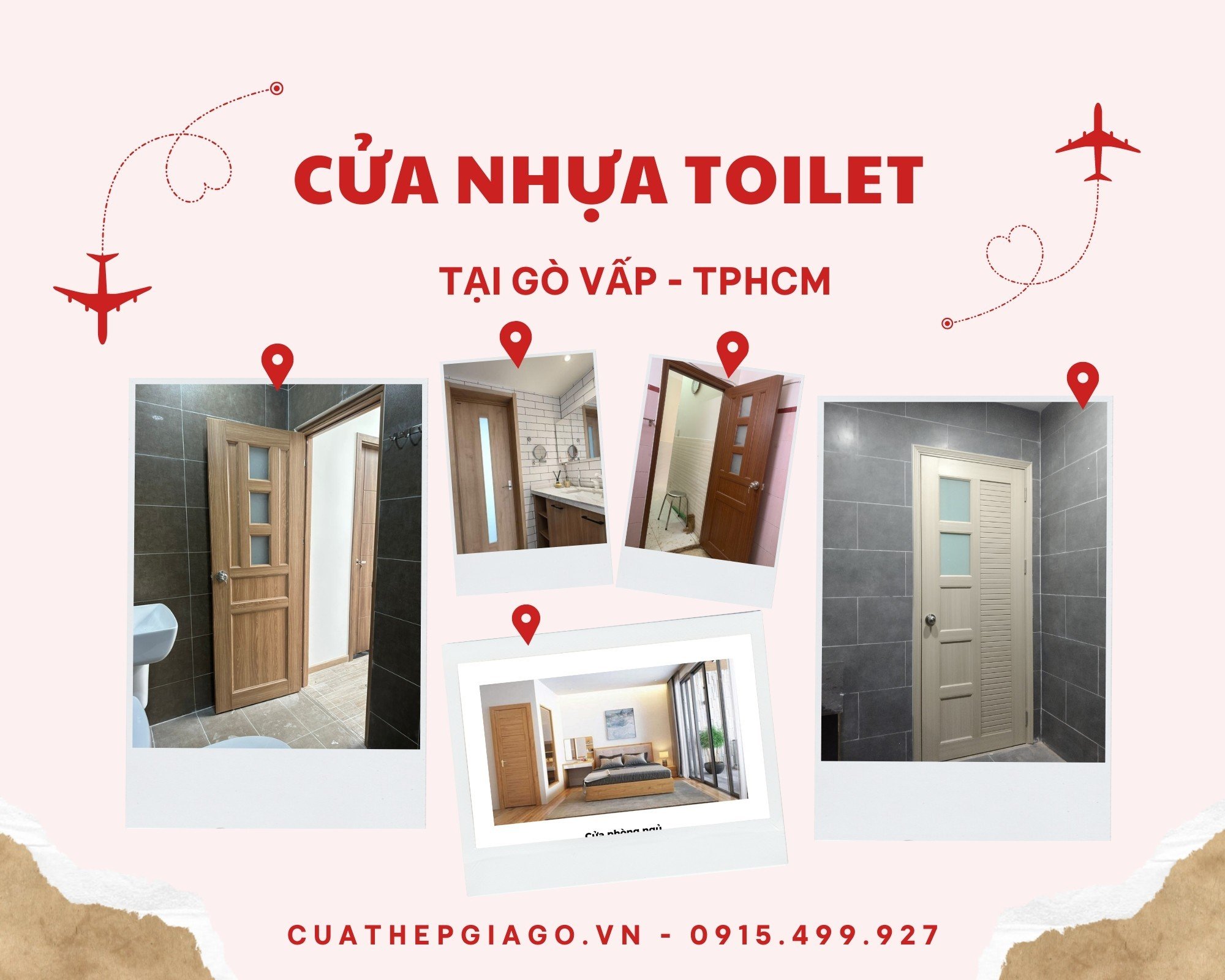 Cửa nhựa toilet tại Gò Vấp - Cửa nhựa giả gỗ