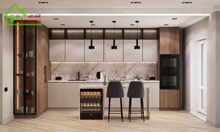 15+ mẫu tủ bếp cánh kính sang trọng, hiện đại - giá rẻ tận xưởng