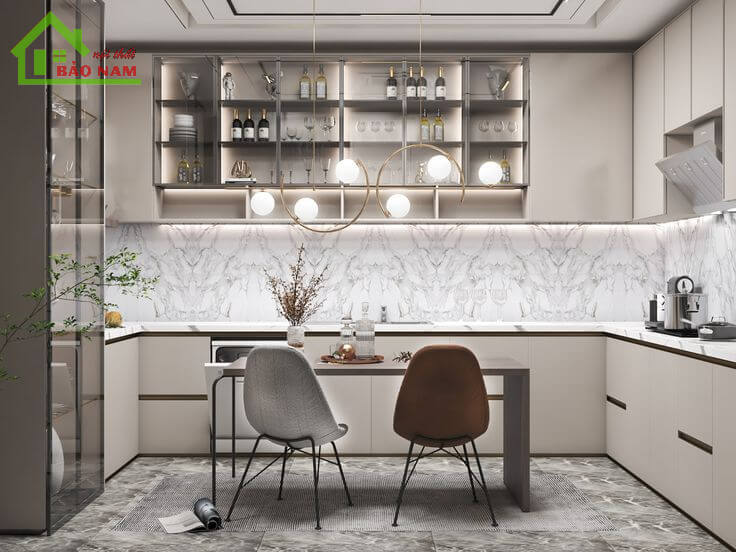 15+ mẫu tủ bếp cánh kính sang trọng, hiện đại - giá rẻ tận xưởng