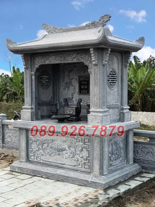 Mẫu miếu thờ thần linh bằng đá có mái che ngoài trời bán Sài Gòn