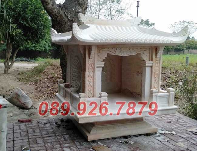 Mẫu miếu thờ thần linh bằng đá có mái che ngoài trời bán Sài Gòn