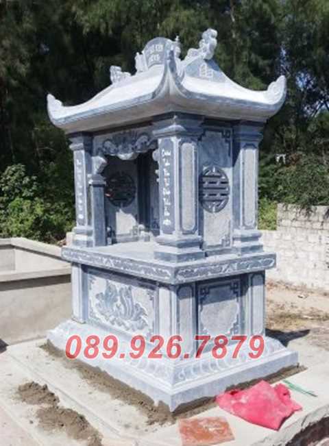 Cây hương đá - Mẫu cây hương thờ bằng đá có mái đặt ngoài trời đẹp