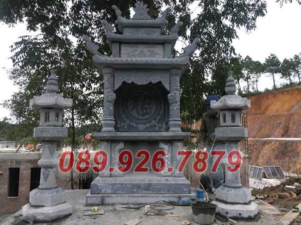 Mẫu miếu thờ thần linh bằng đá có mái che ngoài trời bán Sài Gòn