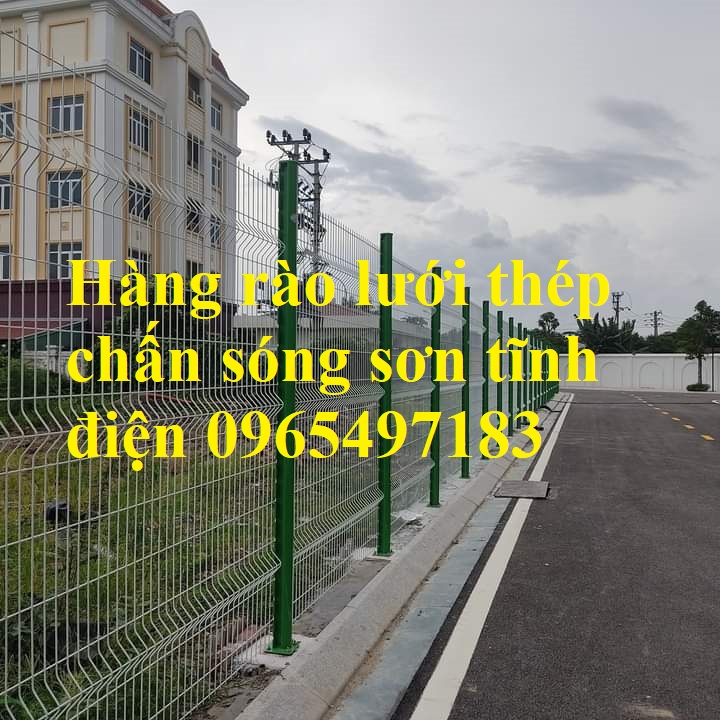 Lưới thép hàng rào phi 5 chấn sóng mạ kẽm nhúng nóng, sơn tĩnh điện