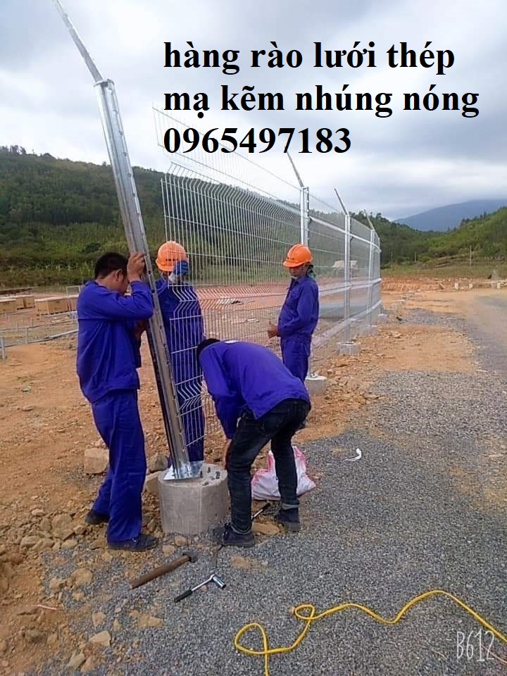 Lưới thép hàng rào phi 5 chấn sóng mạ kẽm nhúng nóng, sơn tĩnh điện
