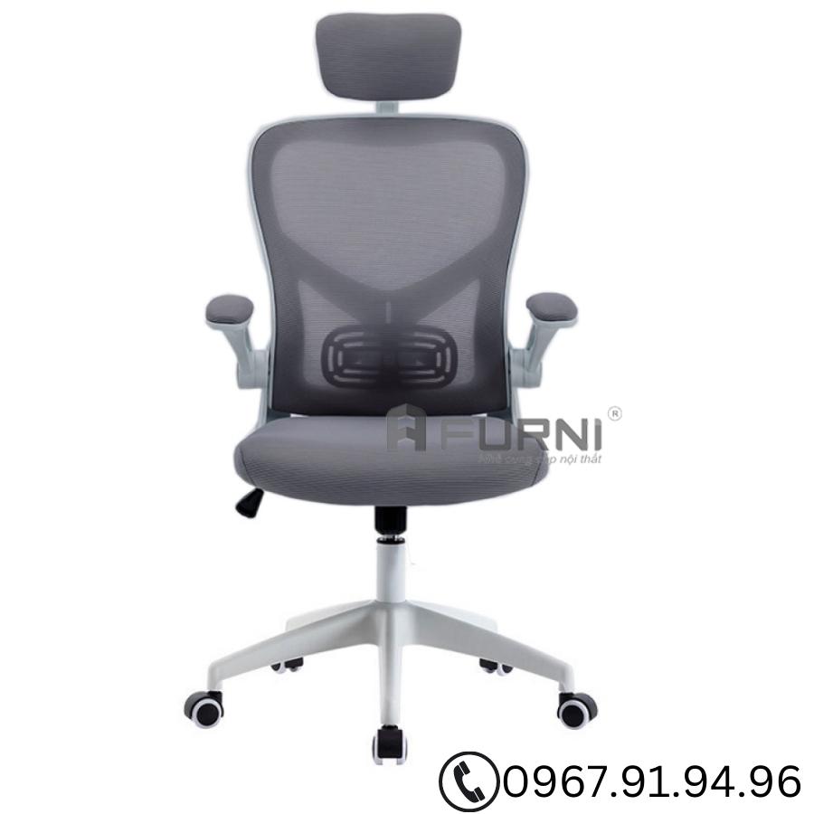 Ghế xoay văn phòng xếp gọn lưng lưới có tựa đầu  Nội Thất Furni