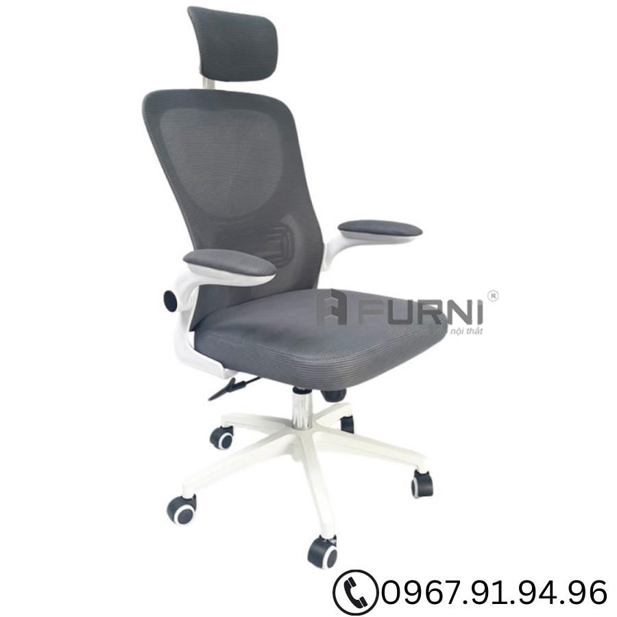 Ghế xoay văn phòng xếp gọn lưng lưới có tựa đầu  Nội Thất Furni