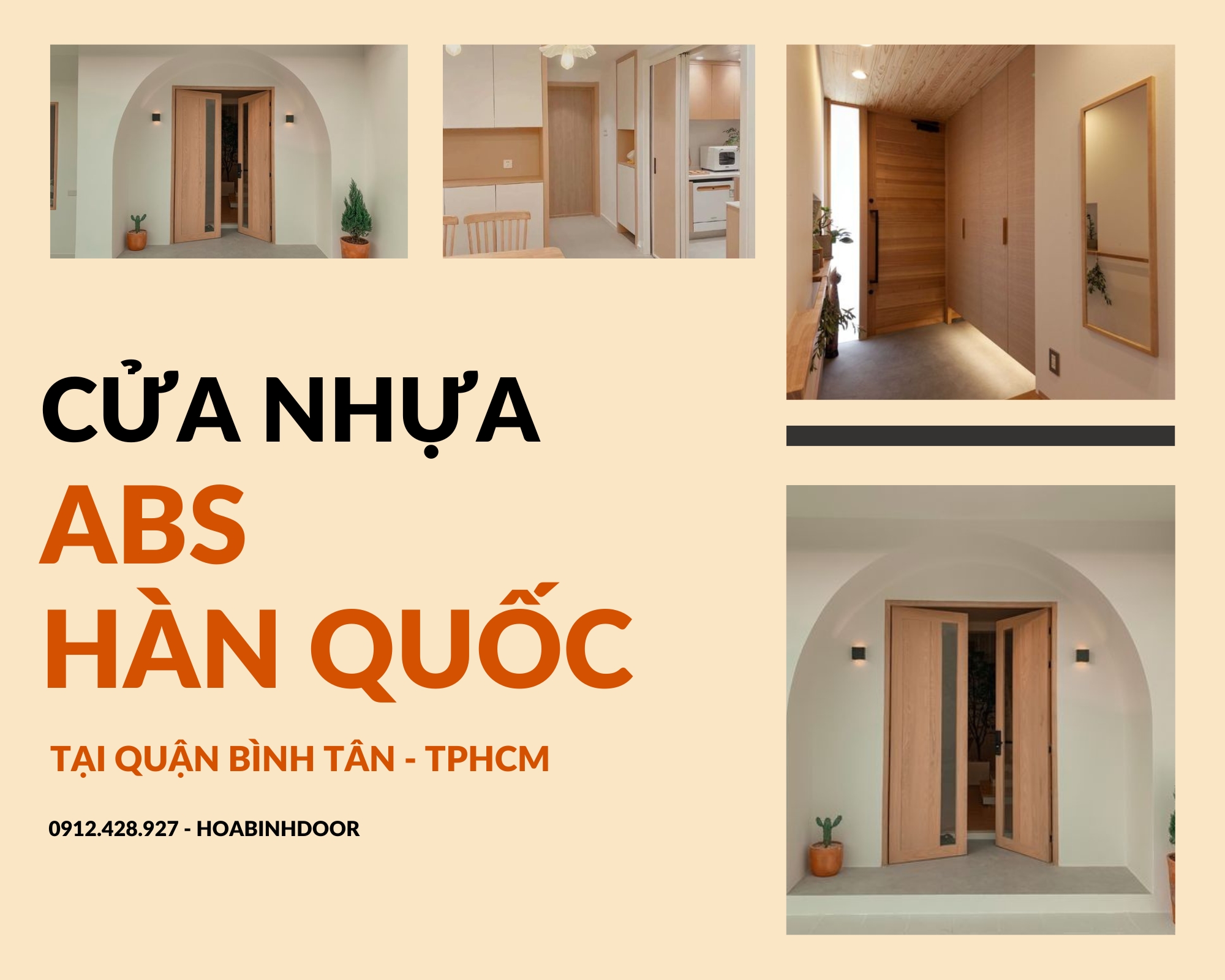 Cửa nhựa ABS Hàn Quốc tại Bình Tân  Chính hãng KOS Hàn Quốc
