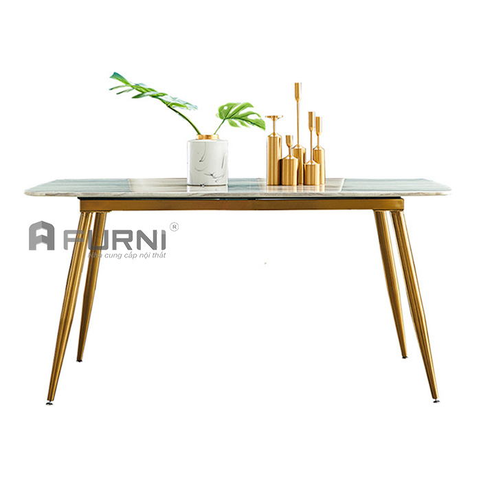 Bàn ăn gia đình mặt đá phiến nhập khẩu TN1228 - 14E - Nội Thất Furni