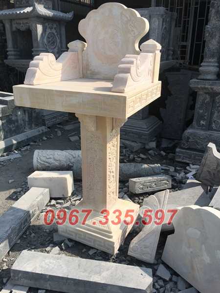 Cây hương đá - Mẫu bàn thờ ông thiên bằng đá đẹp bán Bình Định- Miếu