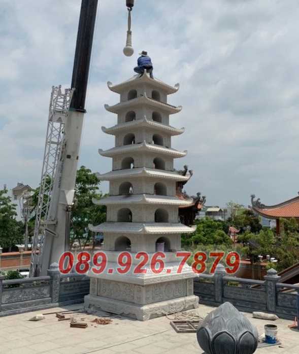 Tháp mộ đá - Mẫu tháp mộ sư trụ trì để tro cốt bằng đá bán Gia Lai