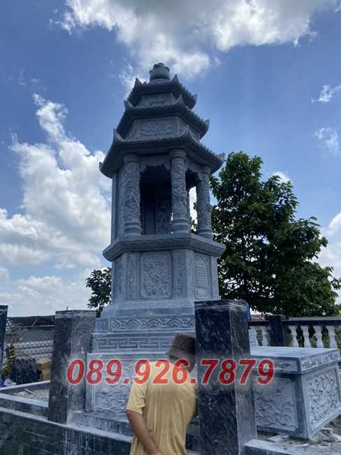 Tháp mộ đá - Mẫu tháp mộ sư trụ trì để tro cốt bằng đá bán Gia Lai