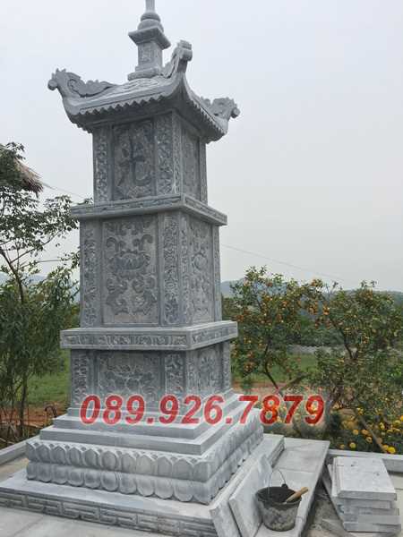 Tháp mộ đá- Mẫu tháp mộ lục giác để tro hài cốt bằng đá bán Sài Gòn