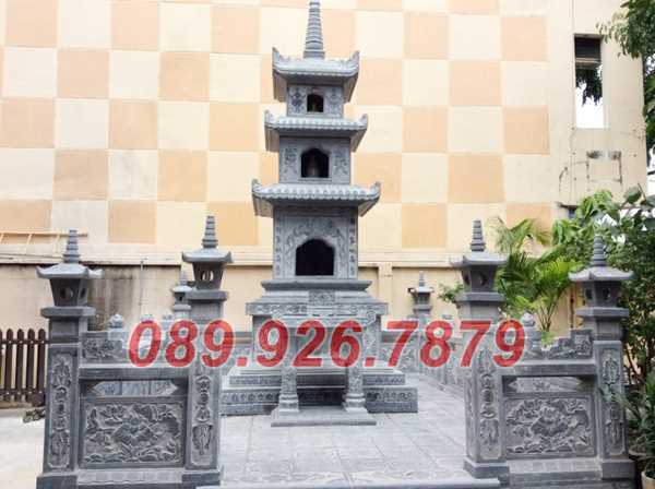 Tháp mộ đá - Mẫu tháp mộ lục giác để tro cốt bằng đá bán Hồ Chí Minh