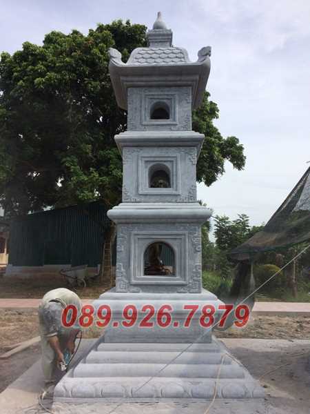 Tháp mộ đá - Mẫu tháp mộ lục giác bằng đá để tro cốt bán Bạc Liêu