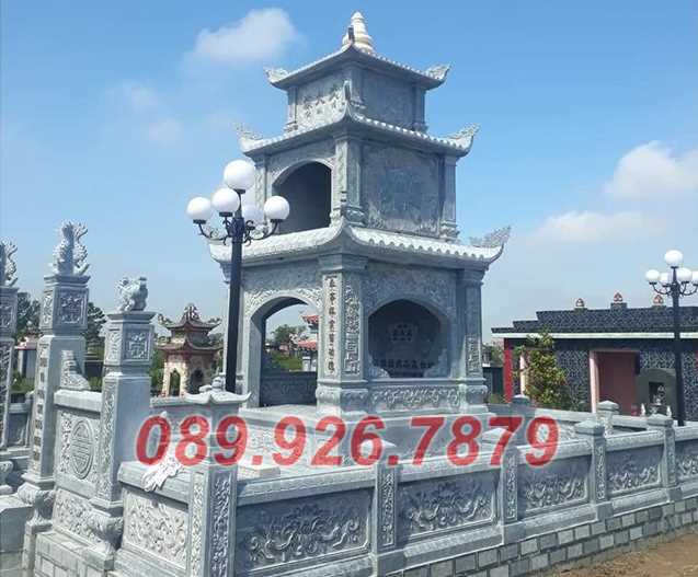 Tháp mộ  đá - Mẫu mộ tháp lục giác để tro cốt sư trụ trì Bình Phước