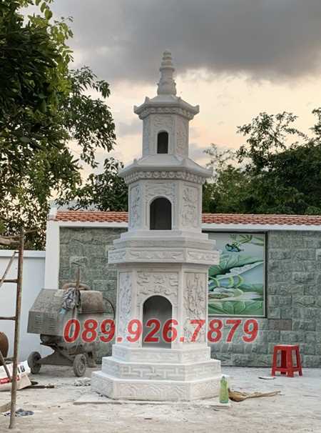 Tháp mộ đá - Mẫu mộ tháp đá lục giác để tro cốt ông bà bán Đồng Tháp