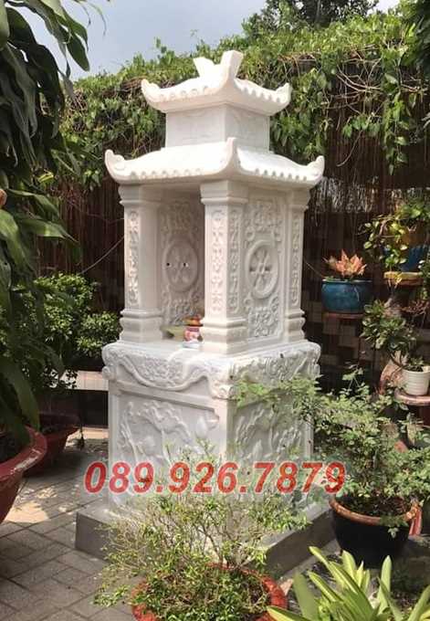 Tháp mộ đá - Mẫu mộ tháp đá lục giác để tro cốt ông bà bán Đồng Tháp