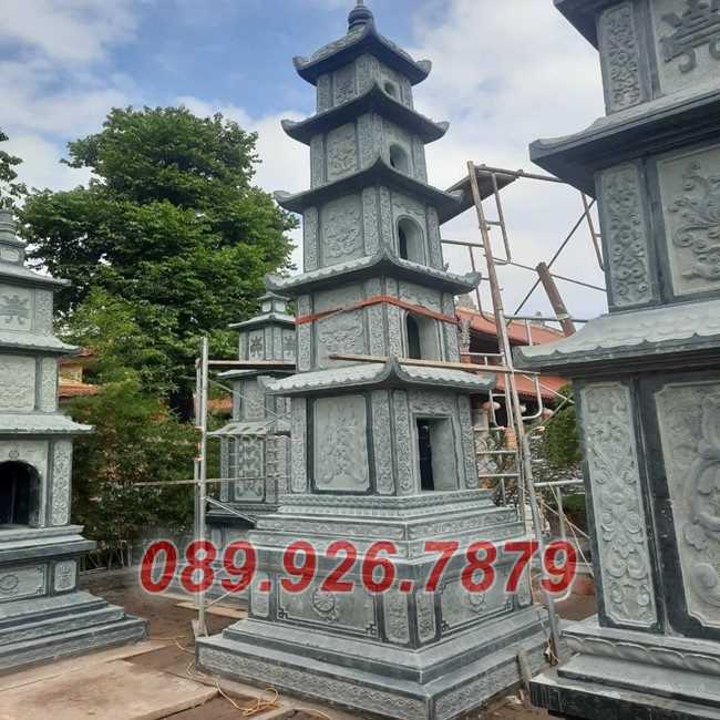 Tháp mộ đá - Mẫu tháp mộ đá lục giác để tro cốt ông bà bán Kiên Giang