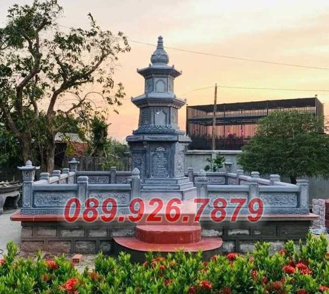 Tháp mộ đá - Mẫu tháp mộ đá lục giác để tro cốt ông bà bán Kiên Giang