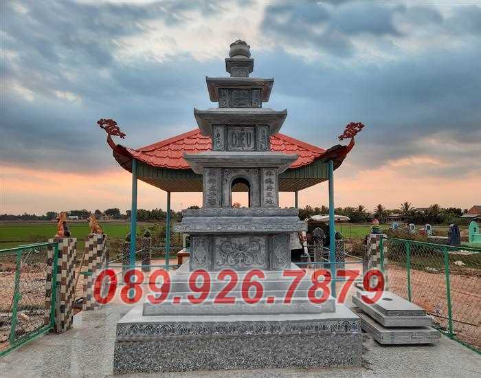 Tháp mộ đá - Mẫu tháp mộ đá lục giác để tro cốt ông bà bán Kiên Giang