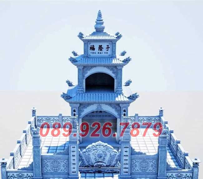 Tháp mộ đá - Mẫu tháp mộ đá lục giác để tro cốt ông bà bán Sóc Trăng