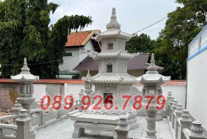 Tháp mộ đá - Mẫu tháp mộ đá đá lục giác để tro cốt bán Long An