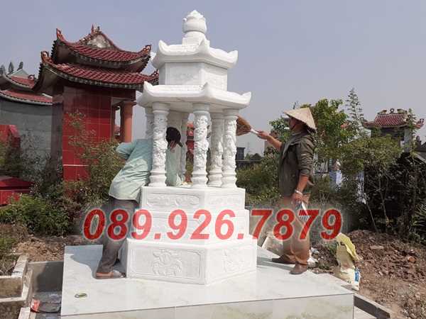 Tháp mộ đá - Mẫu mộ tháp đá lục giác để tro cốt bán Vĩnh Long