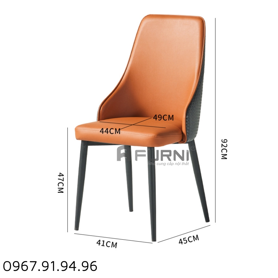 Ghế ăn gia đình nhập khẩu lưng cao nệm bọc simili  ECO 8A - P