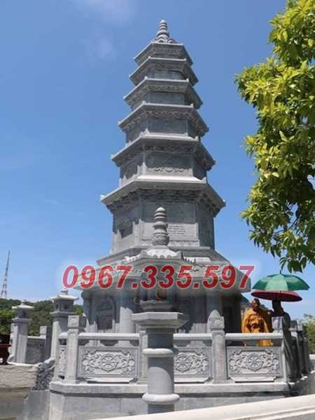 Tháp mộ đá - Mẫu mộ tháp lục giác để tro cốt bằng đá đẹp bán An Giang