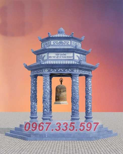 Tháp mộ đá - Mẫu mộ tháp lục giác để tro cốt bằng đá đẹp bán Bạc Liêu