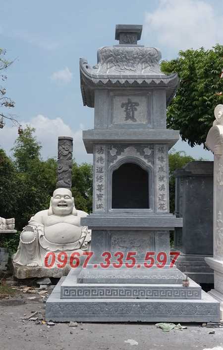 Tháp mộ đá - Mẫu mộ tháp lục giác để tro cốt bằng đá đẹp bán Bạc Liêu