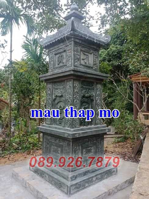 Tháp mộ đá - Mẫu mộ tháp lục giác để tro cốt bằng đá đẹp bán Bến Tre