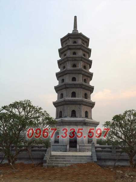 Tháo mộ đá - Mẫu mộ tháp lục giác để tro cốt bằng đá đẹp bán Cần Thơ