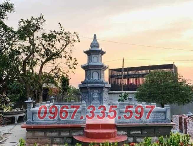 Tháp mộ đá - Mẫu mộ tháp lục giác để tro cốt bằng đá đẹp bán Đồng Tháp