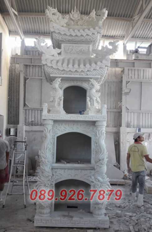 Tháp mộ đá - Mẫu mộ tháp lục giác để tro cốt bằng đá bán Hậu Giang