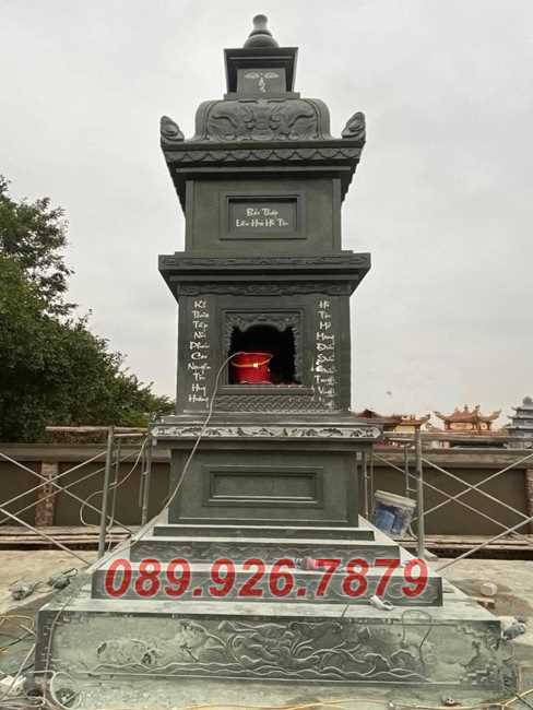Tháp mộ đá - Mẫu mộ tháp lục giác để tro cốt bằng đá bán Hậu Giang