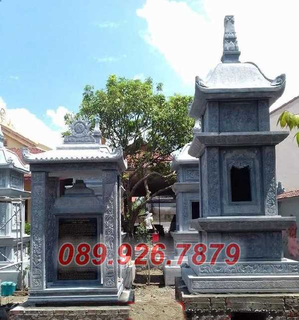 Lăng mộ tháp đá - Mẫu lăng mộ tháp sư trụ trì để tro cốt bán An Giang