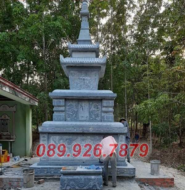 Lăng mộ tháp đá - Mẫu lăng mộ tháp sư trụ trì để tro cốt bán An Giang