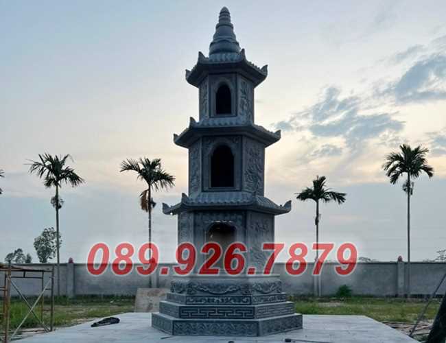 Lăng mộ tháp đá - Mẫu lăng mộ tháp sư trụ trì để tro cốt bán An Giang