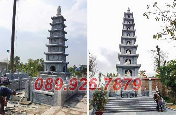 Lăng mộ tháp đá - Mẫu lăng mộ tháp phật giáo để tro cốt bán Vũng Tàu