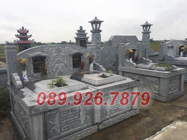 Mộ đá đôi - Mãu mộ đôi ông bà cha mẹ bằng đá đẹp bán Hậu Giang