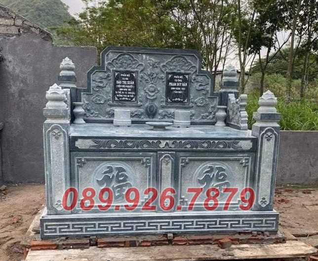 Mẫu mộ đá đôi đẹp bán Bạc Liêu - Cơ sở bán mộ đá tam cấp mái vòm