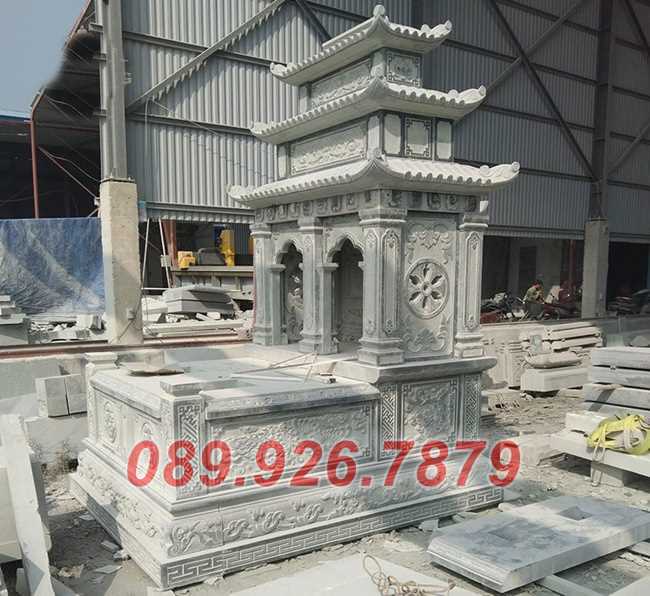 Mẫu mộ đá đôi đẹp bán Bạc Liêu - Cơ sở bán mộ đá tam cấp mái vòm
