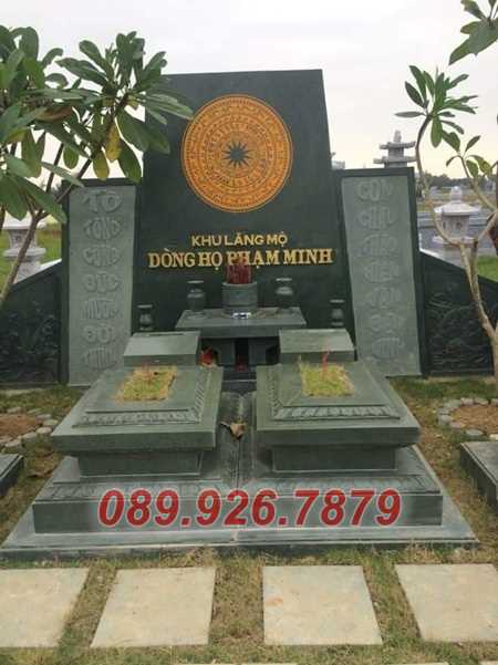 Trà Vinh bán, thi công mộ đá đôi ông bà cha mẹ - Mộ đá xanh hiện đại
