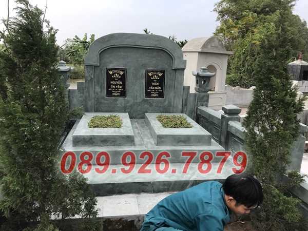 Mẫu mộ đá đôi tam cấp, cso mái che bán Tây Ninh - Địa chỉ xây mộ đá