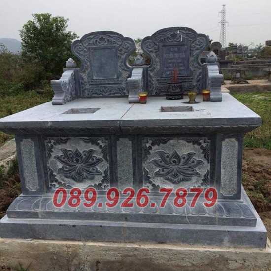 Mẫu mộ đôi mái vòm bán Hồ Chí Minh - Mộ tam cấp 1 2 mái che bằng đá